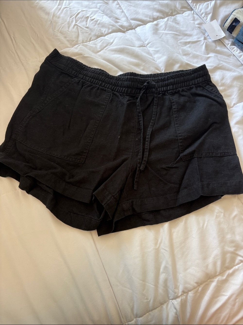 J. Crew Black Women's Athletic Drawstring Shorts with Pockets
